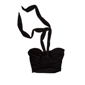 I.AM.GIA. Cut Out Black Halter Top